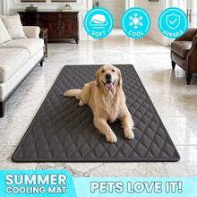2026 Upgraded, Extra Large Summer Pet Cat Dog Cooling Mat, Moisture-Wicking Fabric, Breathable Mesh, Polyester - Keeps Your Cats And Dogs Cool All Summer, Suitable For Small, Medium And Large Pets - Black - View 1