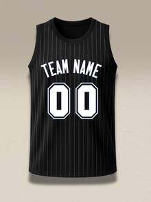 Custom Men's & Teen Reversible Basketball Jersey, Performance Sports Shirt, Personalized Team Name & Number Customization Tank Top - Black - View 2