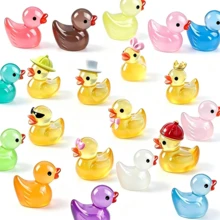 10/20/30pcs Bebek Resin Mini, Figur Bebek Bercahaya dalam Gelap, Patung Resin Mini yang Menyenangkan, Karakter Bebek Kartun, Cocok untuk Dekorasi Rumah, Mobil, Kantor, Hadiah Pesta Remaja (Warna Acak) - MultiWarna - View 6