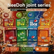 NeeDoh Schylling 高品質立方體感官玩具，緩解壓力與焦慮，感官工具輔助 ADHD 專注力，放鬆桌面指尖裝置，慢回彈擠壓玩具用於平靜，超柔軟慢回彈擠壓玩具緩解焦慮，指尖玩具緩解焦慮、過動與自閉症，完美辦公用品與開學禮物-款式隨機 - 1pc - 查看 7