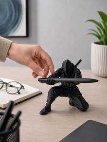1 cái/2 cái giá đỡ bút in 3D hình Shuriken tàng hình thiết kế cắt hình học, kệ sắp xếp văn phòng phẩm để bàn tối giản hiện đại, trang trí bàn làm việc sáng tạo, giá lưu trữ đa năng cho bút dao thước, kệ trưng bày học tập thiết kế - A - Xem 4