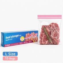 65PCS Reusable Stand-Up Storage Bags Set, Clear Double-Seal Zipper Bags With Wide Bottom, Small Medium Large Sizes For Kitchen, Fridge, Travel, Snacks, Produce And Home Organization - View 13