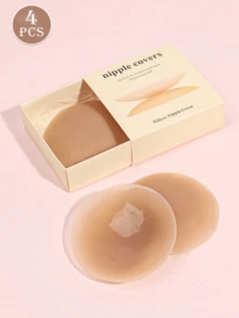 Cache-tétons en silicone réutilisables, coussinets de poitrine auto-adhésifs invisibles, convenant pour les robes de mariée/robes de bal, les hauts à épaules ouvertes, les robes dos nu, les robes à bretelles spaghetti, les robes moulantes, les hauts transparents, les tenues sans bretelles, les enterrements de vie de jeune fille, les voyages - Multicolore - Voir 9
