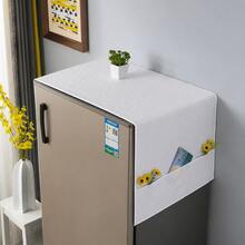 Funda antipolvo impermeable de PEVA para refrigerador con bolsillos de almacenamiento laterales, protector de parte superior de nevera, organizador de cocina - Ver 18