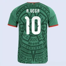 26-27 Mexico National Team Home Green No. 10 Fan Version Breathable Sports Short-Sleeve Football Jersey (Available In Sizes 4/9/10/11/14/22) - 26-27 墨西哥 主 - NO. 9 - 查看 3