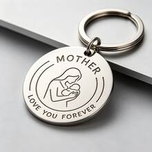 Stainless Steel Pendant Portable Home Use, Keychain Accessory With Label, Warm And Thoughtful Mother's Day Gift, Also Suitable As Pet Collar Accessory And Pet Identification Tag, Scratch-Resistant, Durable, Long-Lasting Shine - Multicolor - View 11