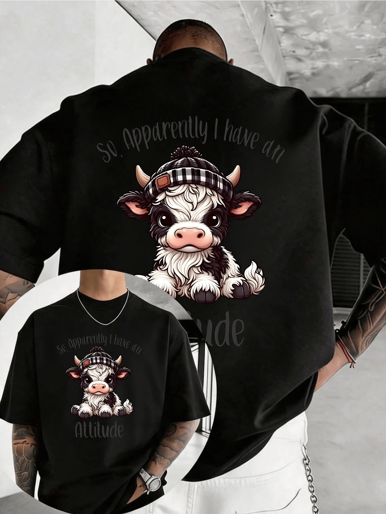 Camisetas masculinas - Preto - Ver 1