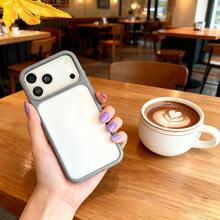 DECOPHONE 極簡電鍍按鈕壓克力透明防震手機殼，適用於 XR、7、8 以及 Apple 17、17 Pro、17 Pro Max、16、16 Pro、16 Plus、16 Pro Max、15 Pro、15 Pro Max - 灰色 - 查看 11