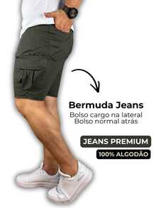 Military Green Cargo Shorts - Verde militar - Ver 2