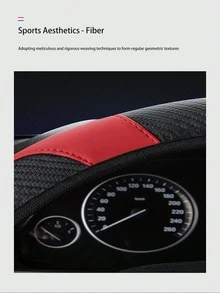 1PC Carbon Fiber Leather No Inner Ring Steering Wheel Cover Comfortable Wear-Resistant Suitable For 14.5-15 Inch Universal Car Steering Wheel Protective Cover Accessory - Carbon Fiber Leather Steering Wheel Cover - View 5