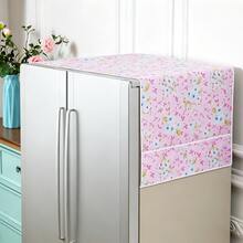 Funda antipolvo impermeable para refrigerador con bolsillos de almacenamiento laterales, protector para la parte superior del refrigerador, organizador de cocina - Ver 15