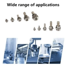 320pcs Stainless Steel Hex Nut And Bolt Set, M3-M5 Screws, Metal Fasteners, Suitable For DIY And Home Repair. - 320 PCS/SET - View 8