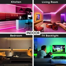 3ft-100ft LED Light Strip, Suitable For Bedroom, Living Room, Game Room, Kitchen, TV Backlight, Can Be Used As Holiday Gift. Equipped With 44-Key Remote Control, Color, Brightness And Speed Adjustable. - Multicolor Light - View 8