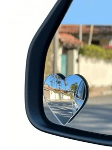 Car Frameless Blind Spot Mirror, 360 Degree Wide Angle Convex Mirror, Portable Blind Spot Rear View Parking Mirror, Adjustable Angle, Detachable Rear View Mirror, Easy To Install, Improve Driving Safety, Essential Gift For Every Driver - A - View 1