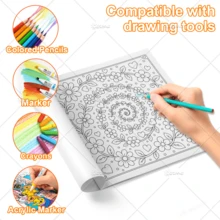 Adult Stress Relief Coloring Book: Inspirational Quotes & Floral Mandala Designs, Floral Art To Relieve Stress & Anxiety, Bold & Easy To Color, Minimalist Large Patterns For Relaxation, Includes Cute & Comfortable Designs (Bold & Easy To Color), Mother's Day Gift, Back To School Supplies - Stress Reduction and Motivation Coloring Book - View 6