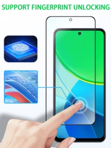 4pcs/Pack Phone Screen Protector, Compatible With VIVO Series, Anti-Shatter Edge, Anti-Oil Stain, Anti-Explosion, Anti-Scratch, High-Definition Display, Smooth Touch, Precise Fit, Easy Installation, No Bubbles, Ultra-Clear Phone Accessory - Clear - View 5