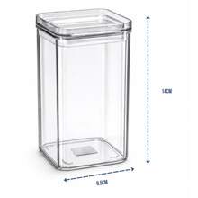 Kit 4 Potes Herméticos 1 Litro De Plastico Porta Condimentos - Visão 8