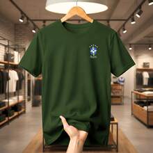 Men's Printed T-Shirt Brazilian Football Fan Fashion PLAYER SOCCER Premium Street Style - 綠色 - 查看 2