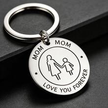 Stainless Steel Pendant Portable Home Use, Keychain Accessory With Label, Warm And Thoughtful Mother's Day Gift, Also Suitable As Pet Collar Accessory And Pet Identification Tag, Scratch-Resistant, Durable, Long-Lasting Shine - Multicolor - View 4