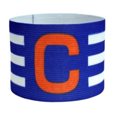 1pc Durable Football Captain Armband, Multi-Color Options, Elastic & Abrasion-Resistant, Adjustable Nylon Strap, 3-Stripe Letter C Armband - For Match & Training, Exclusive For Football Team Captain - Three-stripe C Armband - View 7
