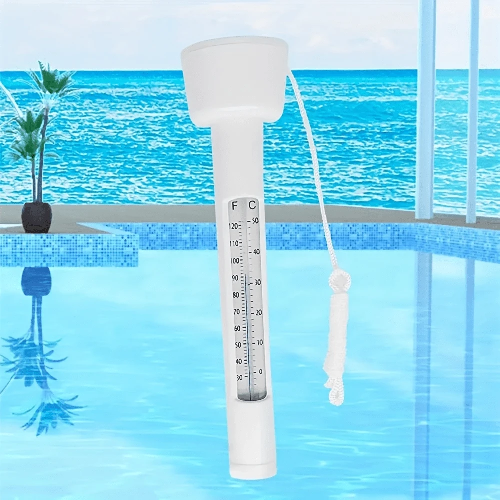 1pc Floating Pool Thermometer - Digital Display, High Precision, Durable Plastic, No Power Required For Swimming Pool, Spa, Hot Tub, Pond Water Temperature Measurement, Pool Thermometer, Poolside Tool, Modern Design - A - View 1