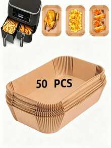50/100pcs Cooking Mats, Non-Stick Oven Liners, Disposable Air Fryer Basket Paper, Home Oil Separation Mats, Heat-Resistant Square Cooking Paper, Air Fryer Inner Liners, Pastry Making, Cooking Tools, Pastry Paper, Home Dining Essentials, Suitable For Frying, Baking And Microwave, Multi-Purpose Air Fryer Mats, Cake Making Essential Mats, Oil Filtering Mats For Fried Snacks And Desserts - Multicolor - View 13