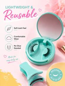 Magnetic False Eyelashes Set – Beginner Friendly, Lightweight, Natural Glam Look, Reusable - 查看 5