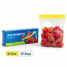 65PCS Reusable Stand-Up Storage Bags Set, Clear Double-Seal Zipper Bags With Wide Bottom, Small Medium Large Sizes For Kitchen, Fridge, Travel, Snacks, Produce And Home Organization - View 12