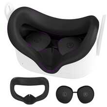 Silicone Face Pad With Lens Protector For MetaQuest 2/Quest 3/Quest 3s Standard Face Interface, VR Face Mask, Quest 2 Accessory, Silicone Cover Only - View 2