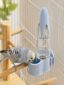 1個PVC吊掛式鳥類餵食器，鸚鵡自動給水給食器，適用於鳥籠 - 彩色 - 查看 2