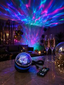 1 pieza[Luz de Decoración de Habitación]Luz de Proyección de Aurora Alimentada por USB, Efecto de Aurora Colorida con Control Remoto | Adecuada para Mesita de Noche, Dormitorio, Sala de Estar, Decoración de Ambiente Festivo - Multicolor - Ver 11