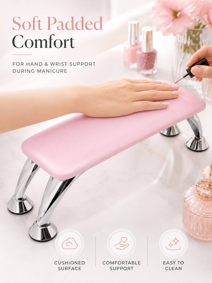 1 chiếc gối kê tay nối dài cho bàn làm móng, đệm kê tay làm móng mềm chống trượt có khoảng trống bên dưới cho đèn làm móng, khay vẽ móng và giá đựng dụng cụ làm móng, phụ kiện chăm sóc móng chuyên nghiệp cho móng gel, sơn móng, kỹ thuật viên làm móng, tiệm làm đẹp và làm móng tại nhà