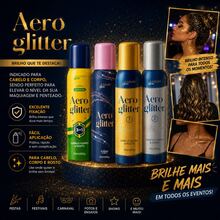 Spray Glitter AeroGlitter 150ml Glitter Para Cabelo Roupa Corpo Brilho Carnaval - Prata - Visão 3