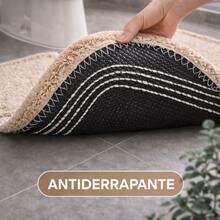 Bathroom Mat Set 3 Pieces Delicato Non-Slip Soft Plush Washable Various Colors - 乳霜 - 查看 4