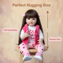 NPK 22 Inch Reborn Baby Girl Full Body Vinyl Doll Betty Waterproof Bath Toy Christmas Gift - As Shown - View 6