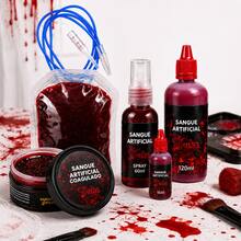 Artificial Blood Fake Red Professional Makeup SFX Decoration Halloween Costumes Cosplay Horror Realistic Effect For Parties And Events - 60g Coagulated - View 5
