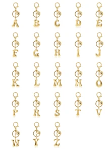 閃亮字母鑰匙圈附愛心與蝴蝶結裝飾，不鏽鋼字母鑰匙環適用於手提包，時尚合金鑰匙圈環，包包背包吊飾汽車鑰匙圈，女性日常使用完美配件，情侶禮物，經典簡約鑰匙圈，裝飾，包包配件，適合朋友、家人、情侶、女朋友，重要禮物，節日紀念品 - 彩色 - 查看 3