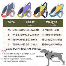 Anti-Pull Anti-Escape Reflective Pet Harness, Comfortable Breathable Mesh Lining, High-Quality Space Aluminum Leash D-Ring, Lightweight No-Burden Design, Anti-Pull Auxiliary Handle, Suitable For Medium And Small Dogs, Home And Outdoor Use. Close-Range Anti-Pull Handle For Close-Range Control To Prevent Dog Pulling; Used For Short Leashing When Crossing Roads Or In Crowded Areas; Use Handle To Lift And Assist Pet In Overcoming Obstacles Or Going Upstairs - Grey - View 2