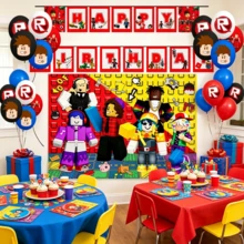 Roblox 12pcs Party Decorations Background Decor, 1Set/15pcs Banner Balloons For Birthday And Graduation Party. Suitable For Thanksgiving, Halloween And Christmas Events. Ideal For Celebrations, Gatherings And Unique Occasions - ROBLO Balloon Banner Background - View 5