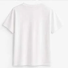 Playera mujer con estampado rosa gótica y luna, camiseta para dama manga corta, blusa casual femenina, top juvenil alternativo, ropa cómoda para mujer, camiseta cuello redondo, playera con diseño floral oscuro, blusa ligera para diario, outfit casual para concierto, paseo, noche, vacaciones y fin de semana, regalo para amiga novia hermana amante del arte romántico oscuro - Blanco - Ver 5