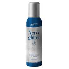 Spray Glitter AeroGlitter 150ml Glitter Para Cabelo Roupa Corpo Brilho Carnaval - Prata - Visão 6