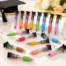 15/30pcs Graduation Cap Shaped Colorful Ballpoint Pens, Random Colors, 4-In-1 Multifunctional Pens, Designed For Graduation Season, Suitable For Daily Use, Perfect Graduation Gift For Teachers/Friends - Graduation Cap - View 2