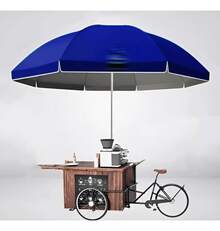 Outdoor Parasol, Stand And Base - Blue - View 1