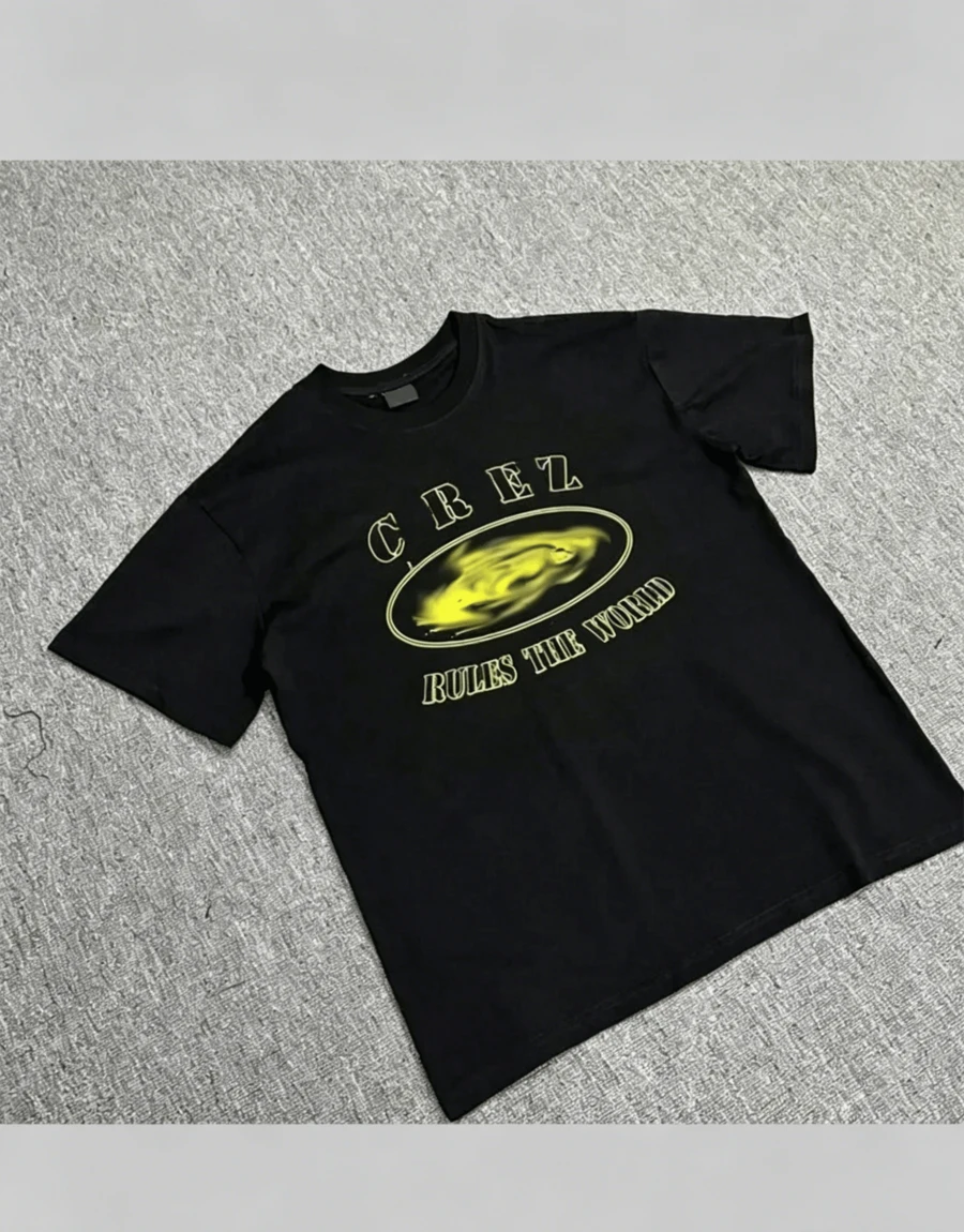 Designer T-Shirt For Men, Women's Fashion, Paint-Pair-S, Crew Neck, Casual Style, Slightly Stretchy Fabric, For All Seasons, Regular Fit, Plus Size - Black - View 1