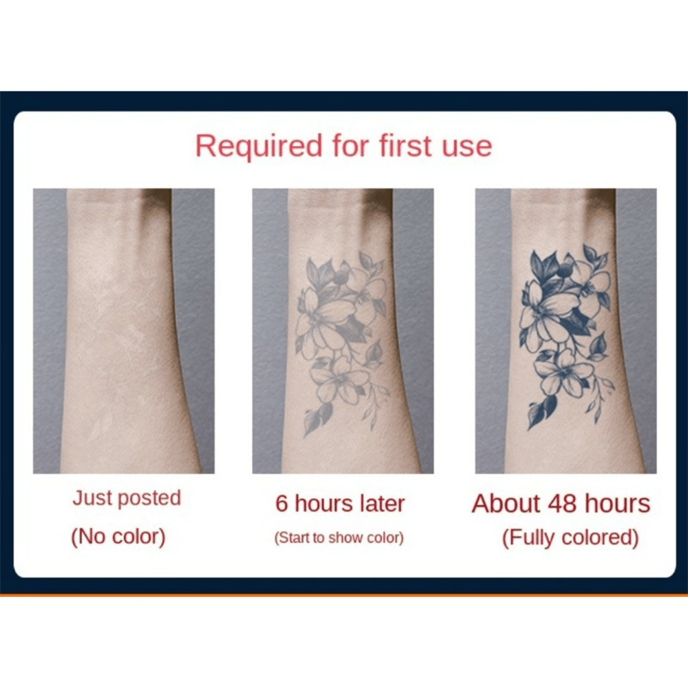 (Masked Woman) Temporary Tattoo Sticker Herbal Tattoo Sticker, Realistic Long-Lasting Temporary Tattoo Sticker, Waterproof And Friction-Resistant Lasts 7-15 Days - Christmas - View 3