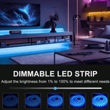 3.28英尺-100英尺 RGB LED燈條，附44鍵遙控器，可調顏色與亮度，安裝簡單，適用於臥室、房間、廚房、客廳，適合節日派對氛圍裝飾、聖誕裝飾、電視背光 - 多色光 - 查看 5