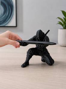 1 cái/2 cái giá đỡ bút in 3D hình Shuriken tàng hình thiết kế cắt hình học, kệ sắp xếp văn phòng phẩm để bàn tối giản hiện đại, trang trí bàn làm việc sáng tạo, giá lưu trữ đa năng cho bút dao thước, kệ trưng bày học tập thiết kế - A - Xem 2