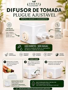Kit Of 10/5 Water-Soluble Essences + 1 Bivolt Electric Diffuser With Plug-In, PBT, On/Off Button - White Electric Diffuser (PBT) - View 2