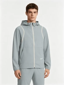 Nike Jordan Legacy 休閒運動拉鍊立領長袖夾克 男款 - 藍綠色 - 查看 1