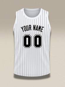Custom Reversible Men's Basketball Jersey, Sports Performance, Personalized Team Name & Number Customization Tank Top - White - View 2